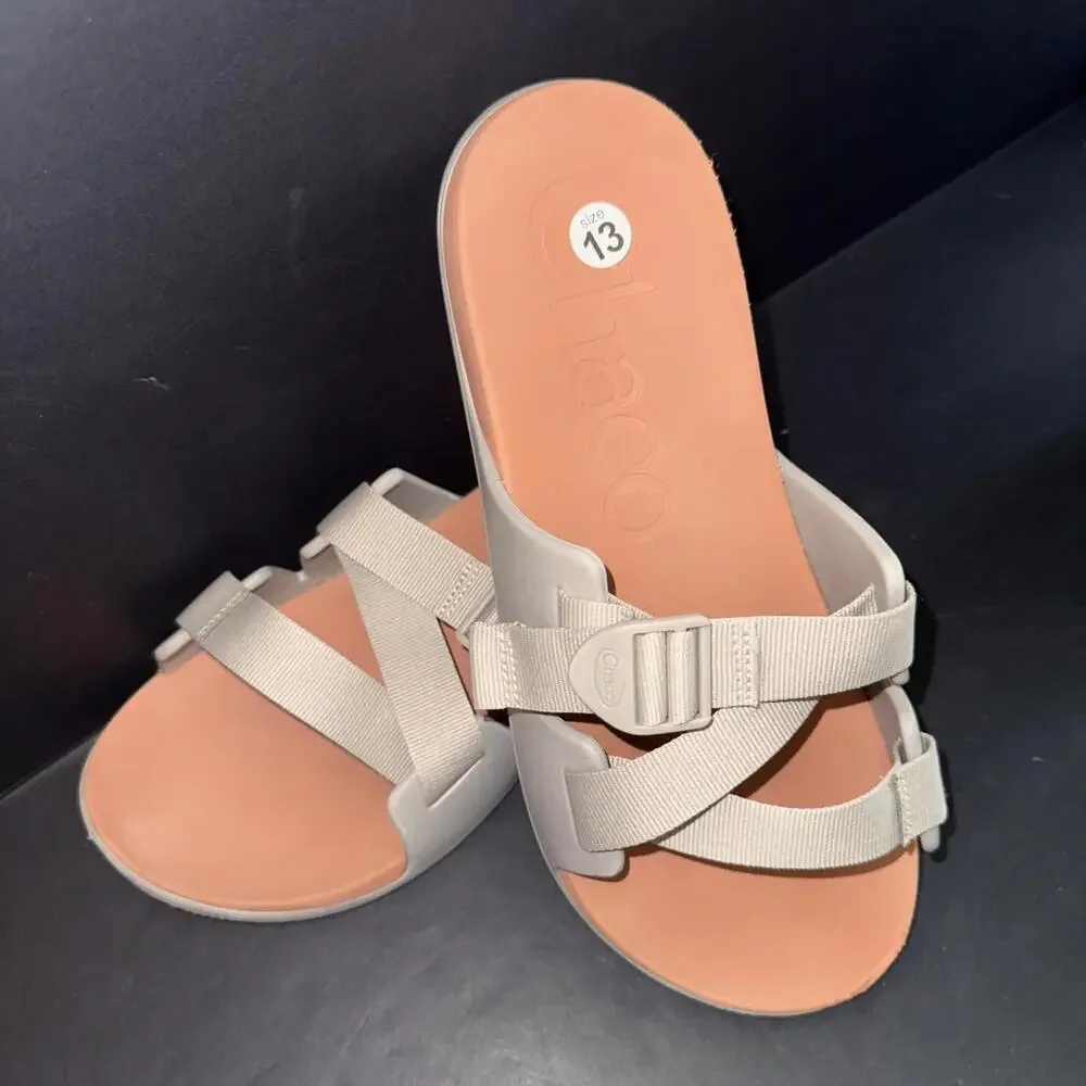 Chaco Chillos Slides Outskirt Gray Comfort‎ Sandals Outdoor Arch Support Mens 13
